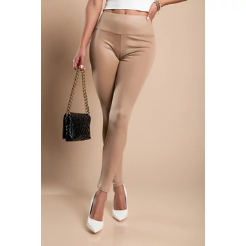 Fényes hatású leggings, barna/bézs, L